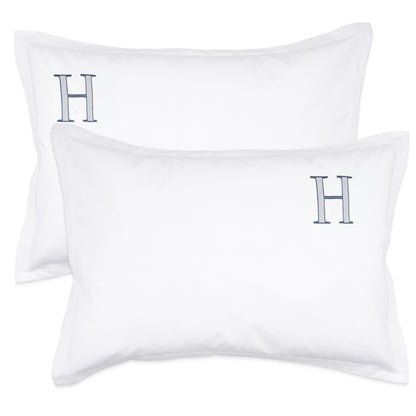 Monogrammed Pillow Shams (Set of 2) - H