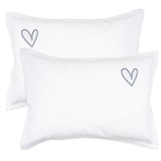 Monogrammed Pillow Shams (Set of 2) - Heart