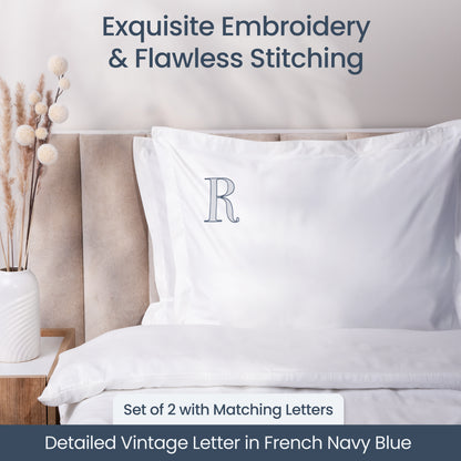 Monogrammed Pillow Shams (Set of 2) - R
