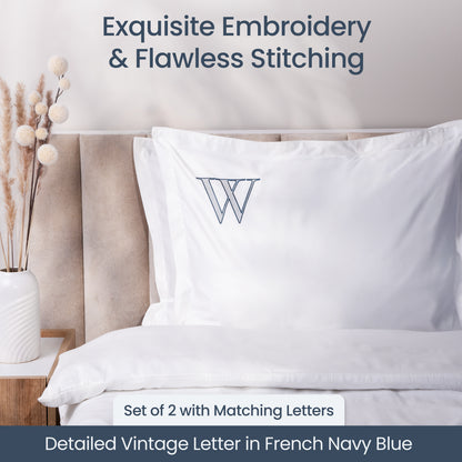 Monogrammed Pillow Shams (Set of 2) - W