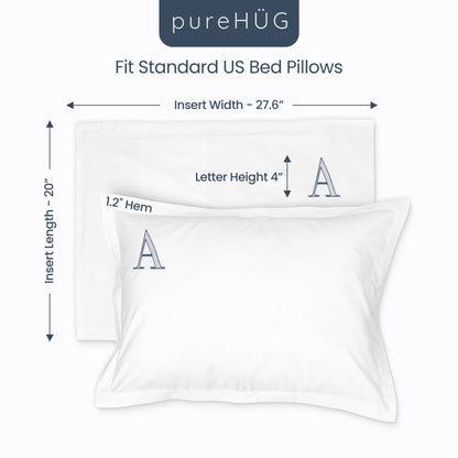 Monogrammed Pillow Shams (Set of 2) - A