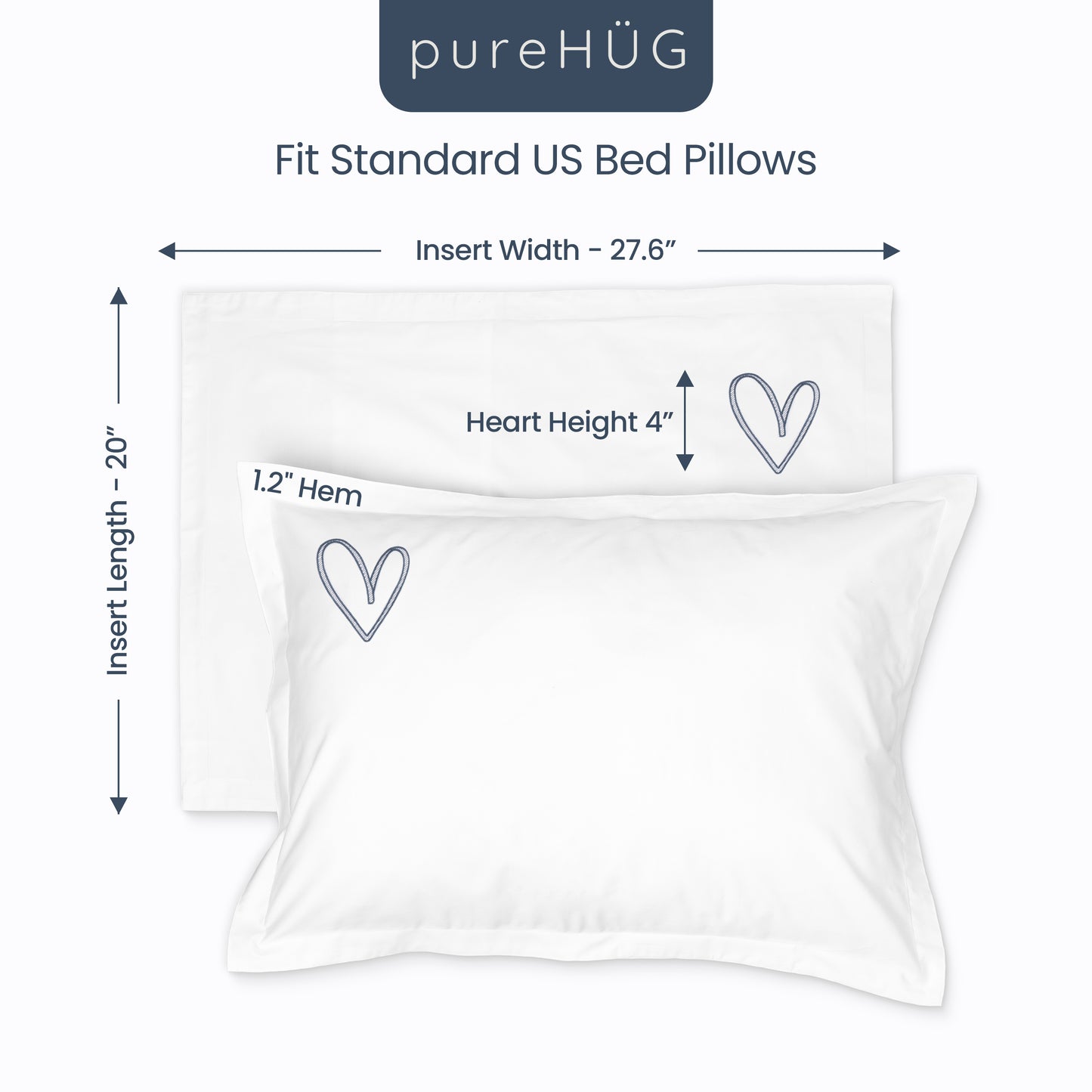 Monogrammed Pillow Shams (Set of 2) - Heart