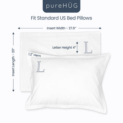 Monogrammed Pillow Shams (Set of 2) - L