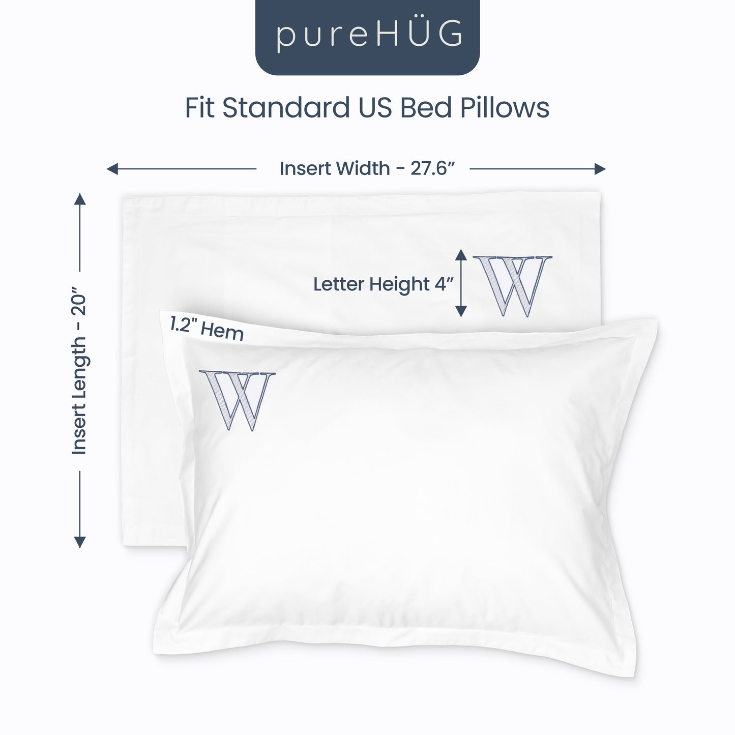 Monogrammed Pillow Shams (Set of 2) - W